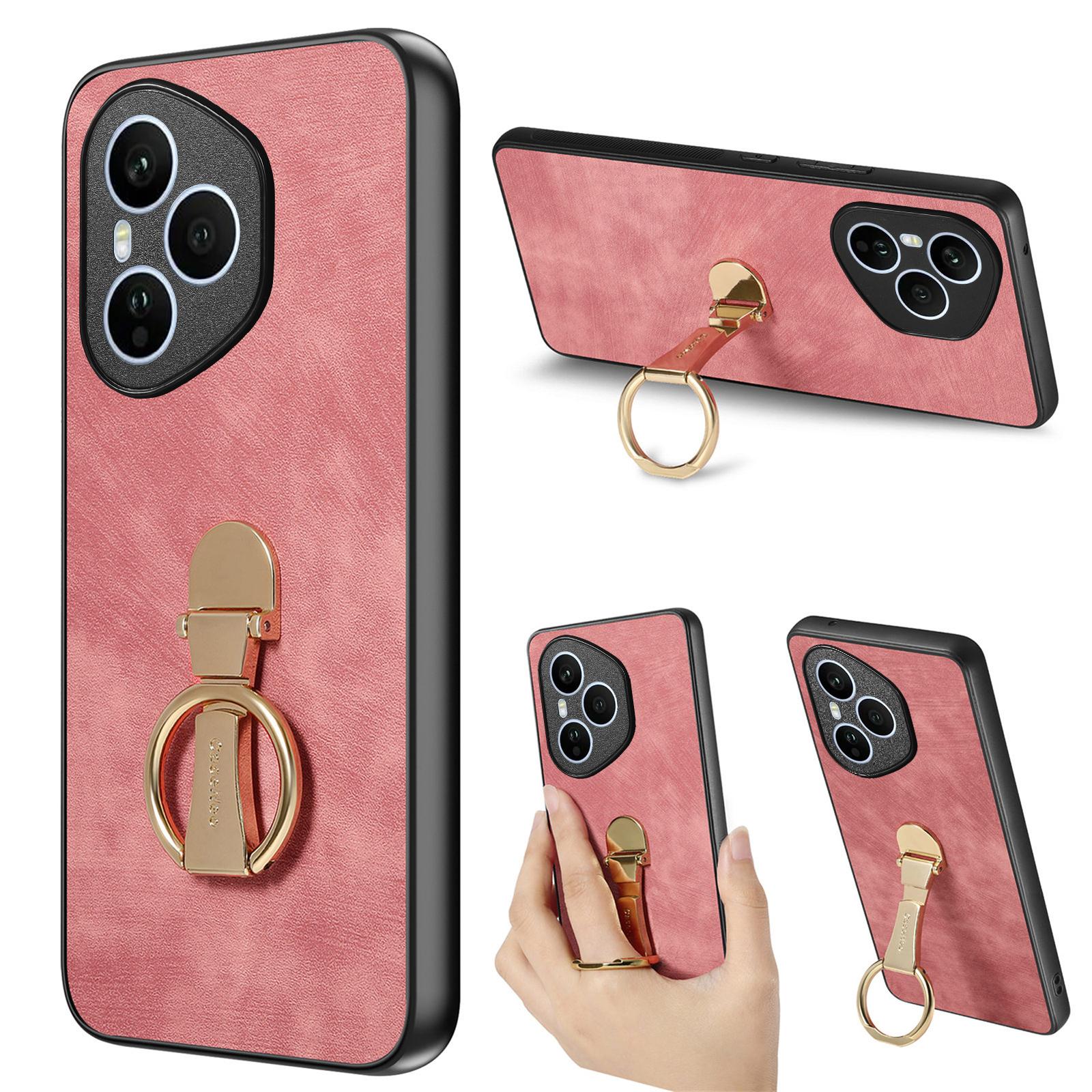 

Для Honor 400 Pro 5G (Глобальный) Чехол CASENEO D22 Складная подставка Ретро кожаная задняя крышка для телефона Pink