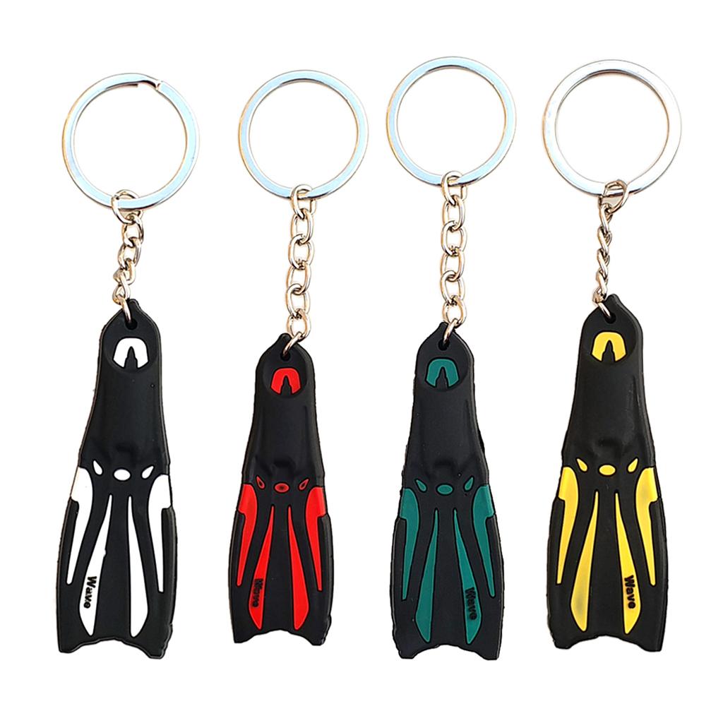 2pcs Novelty Flippers Key Chain Holder Keyring Keychain
