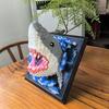 3D Bausteine Haifisch Monsterkopf Wandbild Wandblock DIY Tieranhänger Wanddeko Wandbehang Skulptur Heimdeko Spielzeug Geschenk