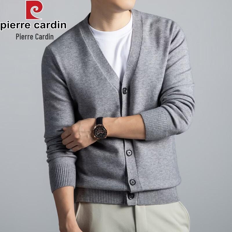 Pierre Cardin Men's Wool-Blend V-Neck Cardigan Sweater