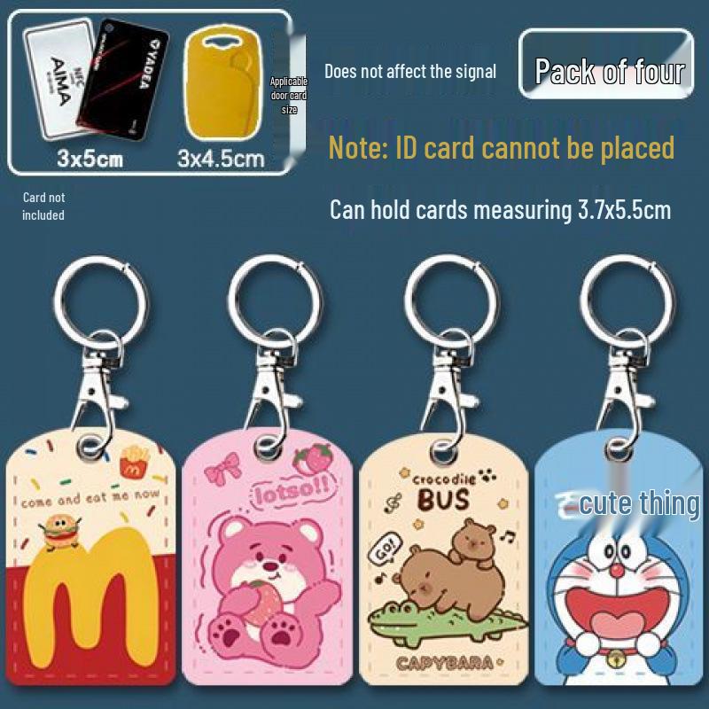 Mini Community Card Case Keychain - ICID Access Protective Sleeve & Bus/Elevator Holder