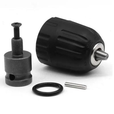Mandrino autoserrante a clip senza chiave Adattatore per punta da trapano con filettatura per trapano a percussione Funzione di bloccaggio brevettata unica 3/8-24UNF 0.8-10MM