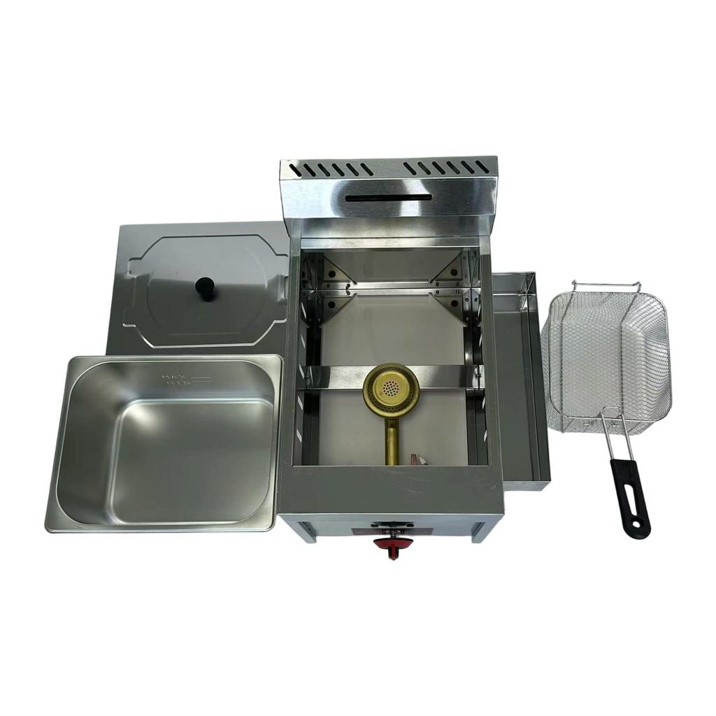 Commercial Deep Fryer Oil Portable Sturdy with Removable Basket 6L for Fried Chicken French