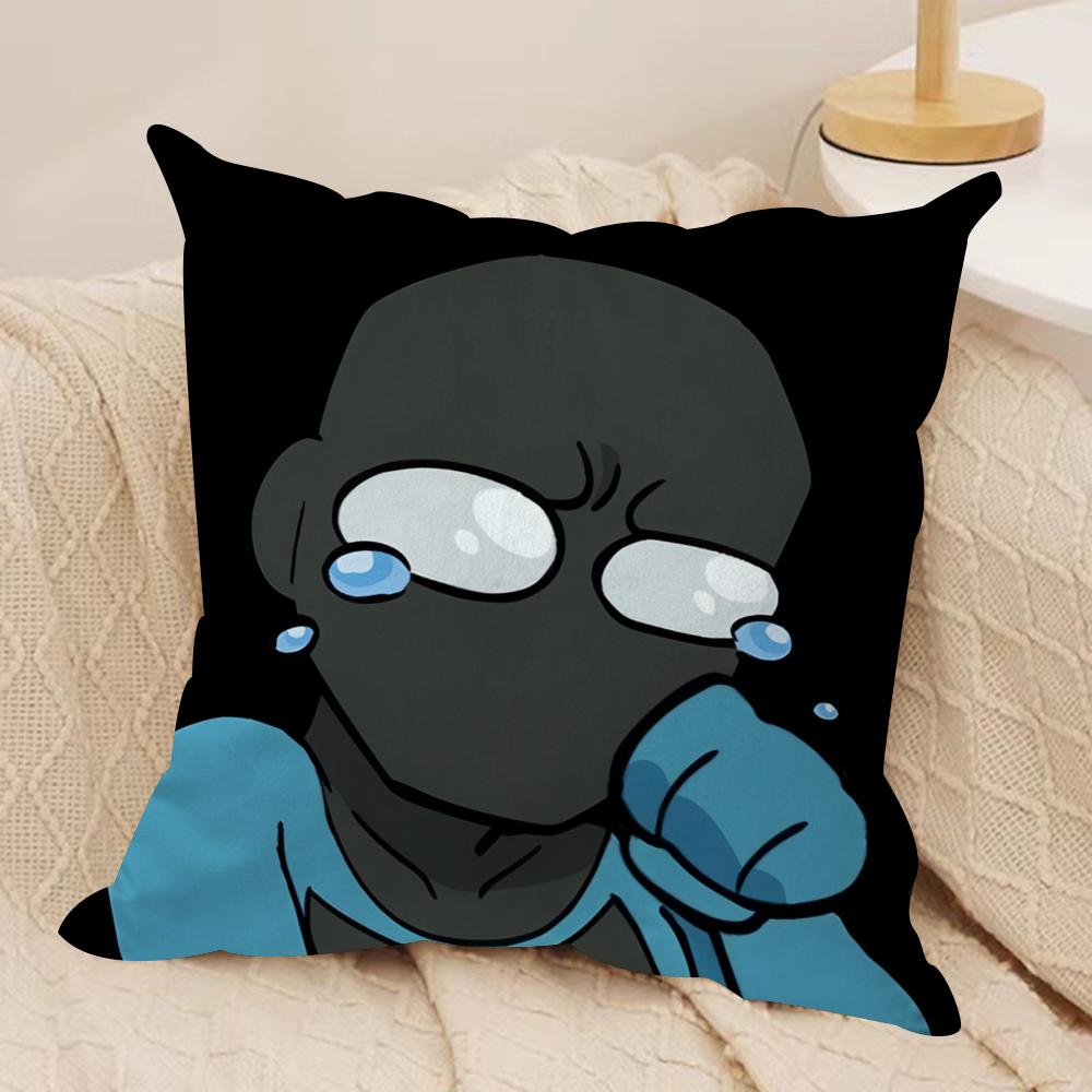 Cartoon I-Invincibles Anime Cushion Cover Soft Plush Fabric Double-Sided Printed Cushion Covers for All Seasons Home Decor