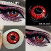 FUNSACHY 1 Pair Colored Contact Lenses for Cosplay Red Vampire Cosplay Halloween Party Makeup Softlens Anime Coser Accessories