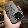 Fashion Vintage Compass Phone Case for iPhone 16 16E 12 13 11 14 15 Pro Max X XS XR 7 8 Plus SE2022 Hard IMD Shockproof Cover
