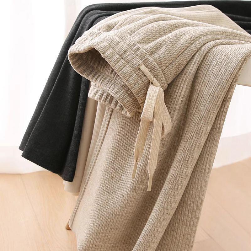 Women's 2025 Spring High-Waisted Slimming Straight-Leg Pants: Casual, Loose Fit with a Good Drape
