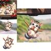 Cute Acrylic Cat Car Pendant Charming Cartoon Vehicle Decor For Cat Lovers
