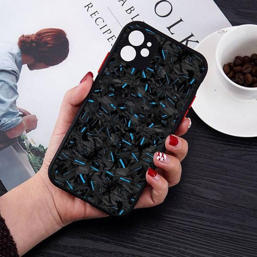 Carbon Forged Carbon Fiber Plating Phone Case For IPhone 14 11 12 13 Mini Pro Max 8 7 Plus X XR XS MAX Translucent Matte Cover