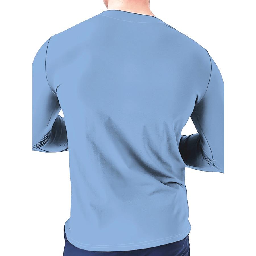 Svalové pánské sportovní tričko fitness větší velikosti Pánské elastické bavlněné podzimní polokošile s výstřihem do V s dlouhým rukávem