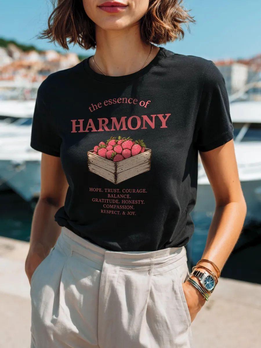 Oversized T‑shirt with Harmony print S