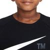 Nike Color Block Runder Hals Lässiges Langarm Fleece Sweatshirt Kinder Oberteile Schwarz DR5585-010