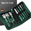 Professional Manicure & Pedicure Set - Stainless Steel Nail Care Kit with Leather Case, Facial Tools & Callus Remover,