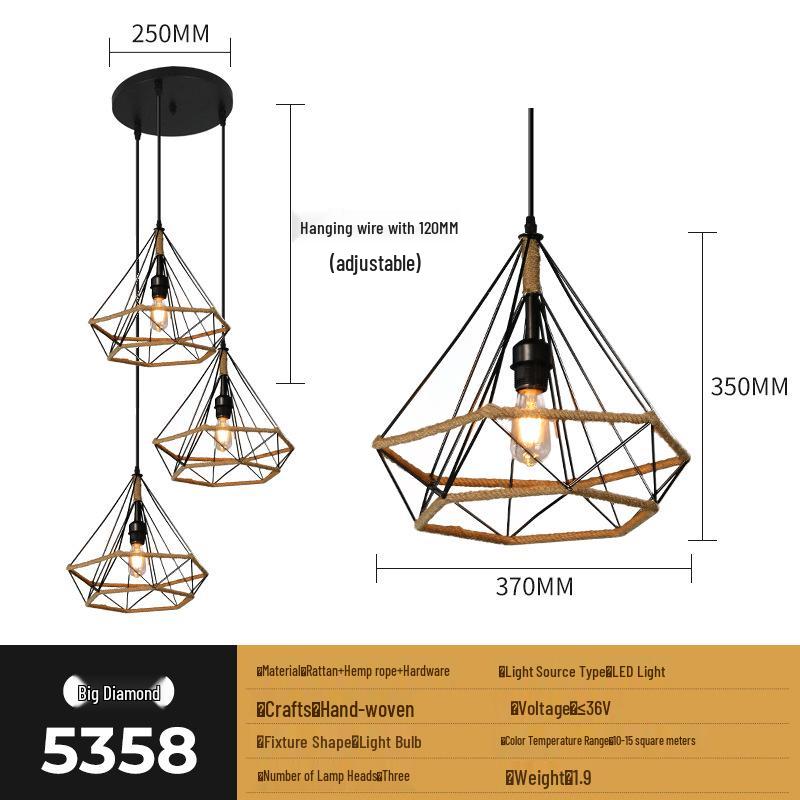 Zen Rattan Bamboo Woven Chandelier for Bedroom, Living Room, Bar, and Restaurant
