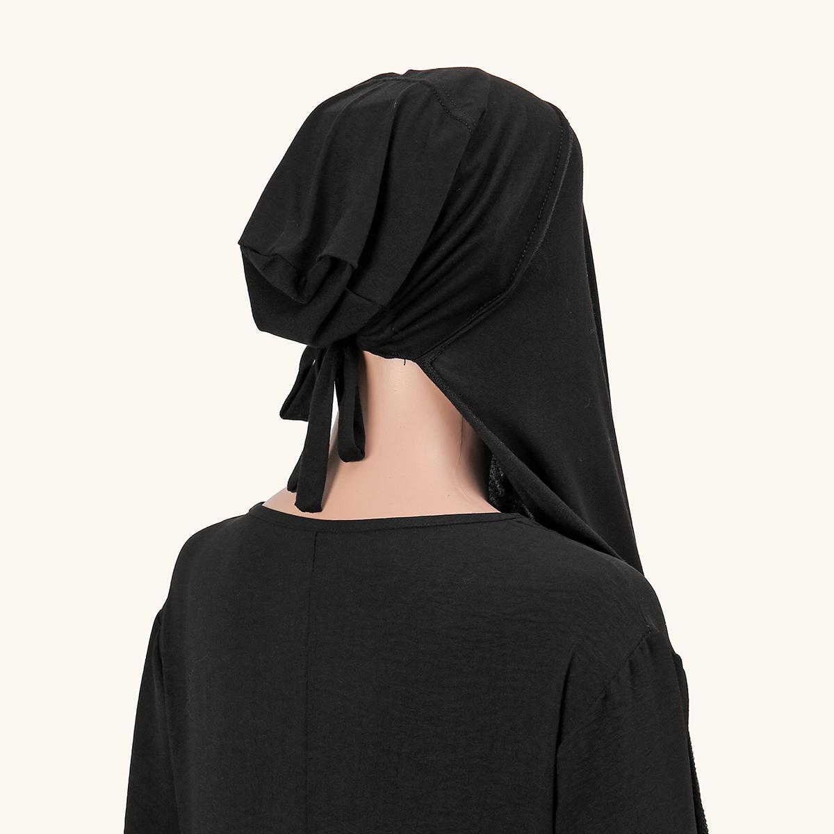 Мгновенный шарф-хиджаб из модального джерси с регулируемым внутренним чепчиком Комплект Женский мусульманский хиджаб Обертывания Шали Мягкая повязка на голову Исламский тюрбан Шарф