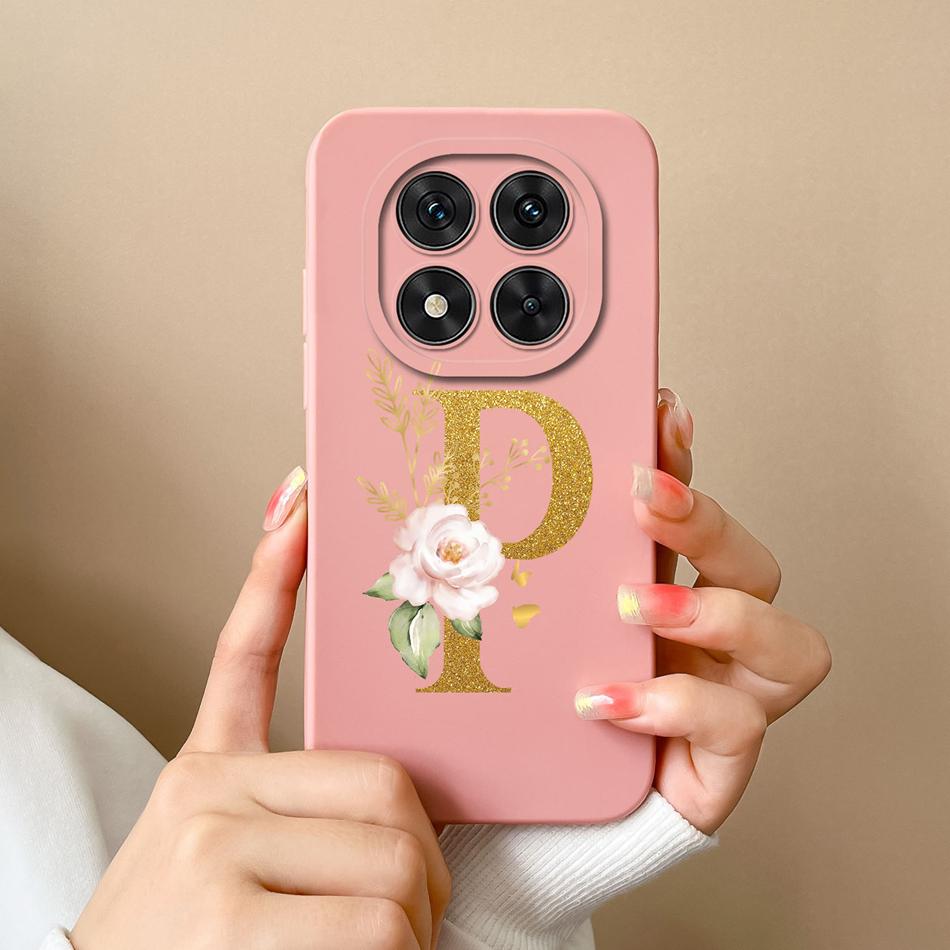 Case For Redmi Note 14 Pro Plus Simple Letter Soft Liquid Silicone Shockproof Phone Cover For Redmi Note14 14Pro 4G 5G Fundas