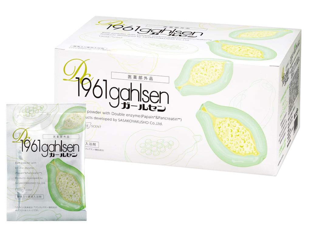 Then X 60 Double Enzyme Bath Papain Hot Cold Rose Chlorine Natural Moisturizing Gift Girl's 60-pack (20g Packets) Additive, Refreshing, Enzyme,