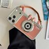 Creative 3D Camera Phone Case For iPhone 17 16 15 14 Plus 13 12 11 18 Pro Max Lens Protective Shockproof Cover with Lanyard