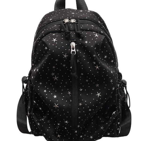 Schoolbag milk mist powder texture sense embroidery star backpack female soft huhu sweet sister little fairy travel shopping small backpack