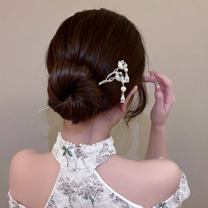 

Модная женская заколка для волос с кисточкой и бабочкой, свадебный головной убор, вилка для волос, ювелирные украшения, свадебные инструменты для укладки волос