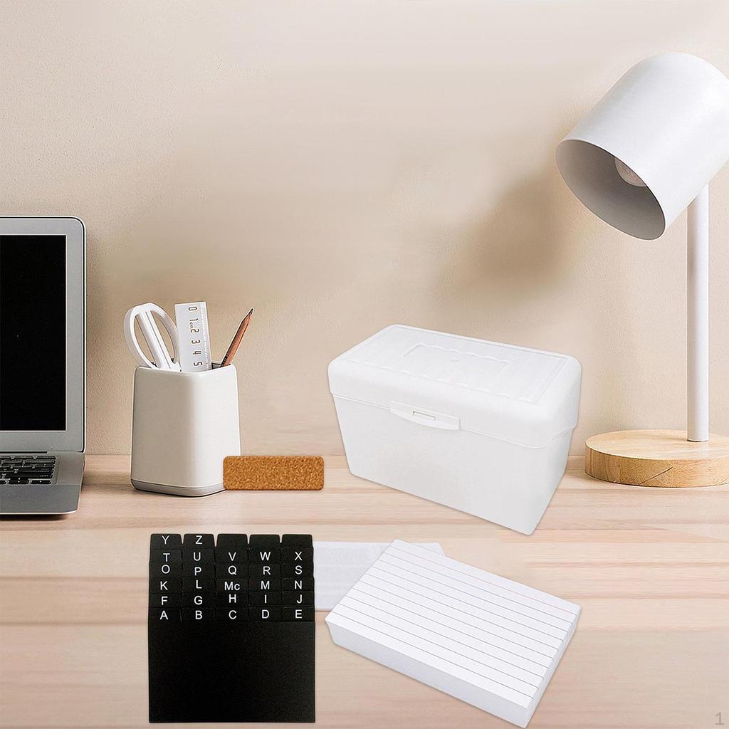 סט מחזיקי כרטיסים 3"x5" עם מחיצות לשימוש עסקי ולימודי