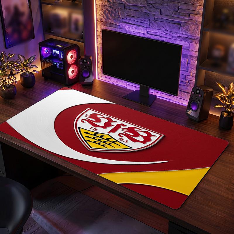 Tappetino per Mouse Grande Stampa Calcio VfB Stuttgart, Tappetino Esteso Antiscivolo per Scrivania da Gioco per Ufficio Casa