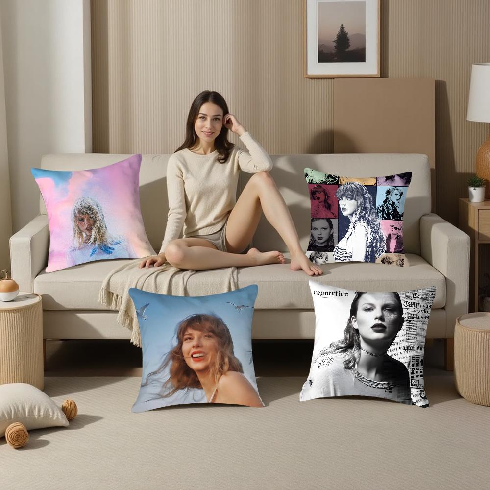 Hot Singer S-Swifts Pillow Case Plush Fabric Soft Pillowcase Double Sided Print Sofa Cushion Cover Throw Pillow Cover