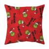 Christmas Happy Throw Pillow Cover, 18 X 18 Inch, Winter Holiday Cushion Cover Sofa Decor