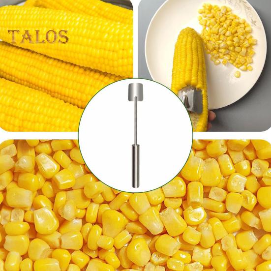 Nástroj na loupání kukuřičných klasů z nerezové oceli Magic Corn Stripper Snadná řezačka kukuřice s dlouhou rukojetí Ostrá čepel Kuchyňský gadget pro domácí a restaurační použití