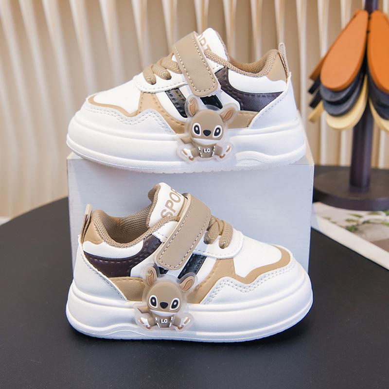 2026 Kids' Soft-Soled White Walking & Skate Shoes – Trendy Spring/Autumn Style for Boys & Girls