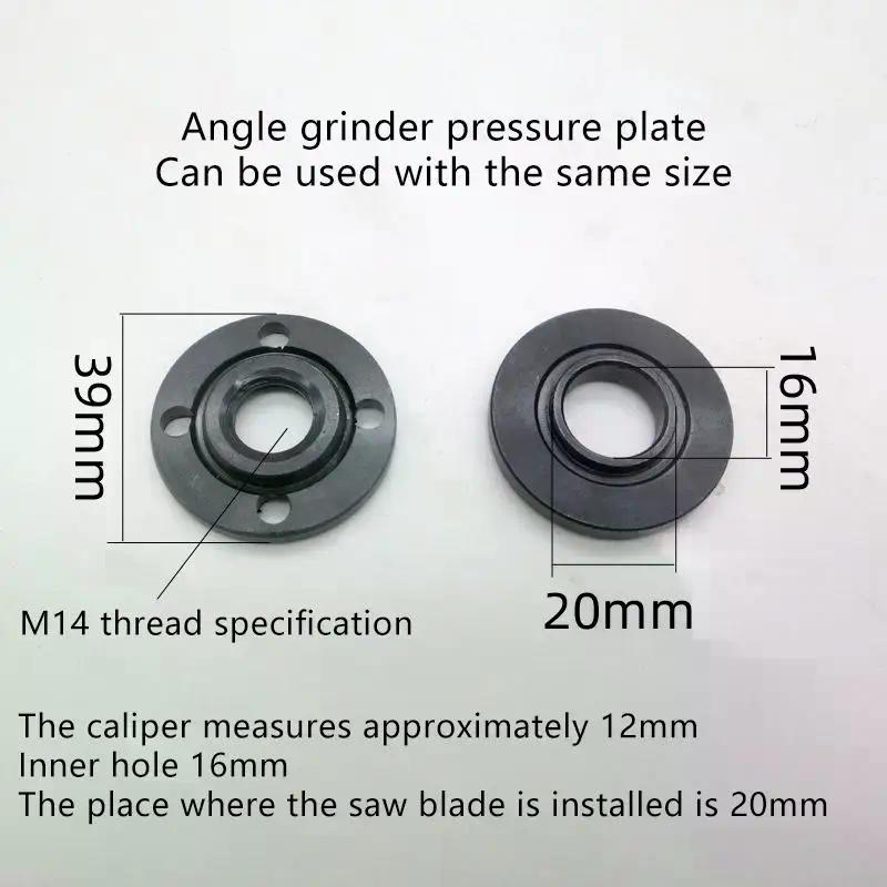 Metall 125 150 180 230 M14 Schaft Winkelschleifer 1/2/3Set Innerer Flanschmutter Satz Metall Druckplatte Winkelschleifer