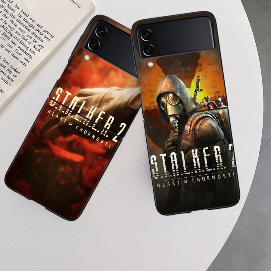 Game Stalker Phone Case For Samsung Z Flip 7 6 5G Galaxy Z Flip 5 4 3 Black Hard Cell Cover Luxury PC Shell Coque