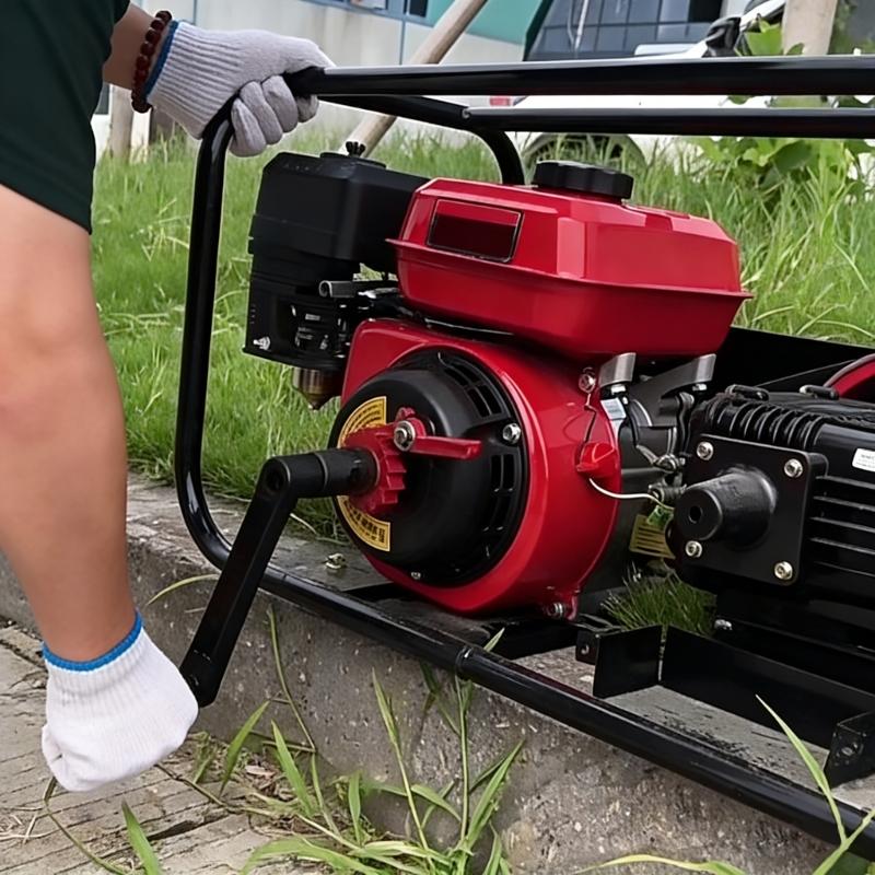 Hand Cranked Starter Eliminating Pull Rope Operation Compatible for 168 170F Gasolines Engines Plastic Case for Generator