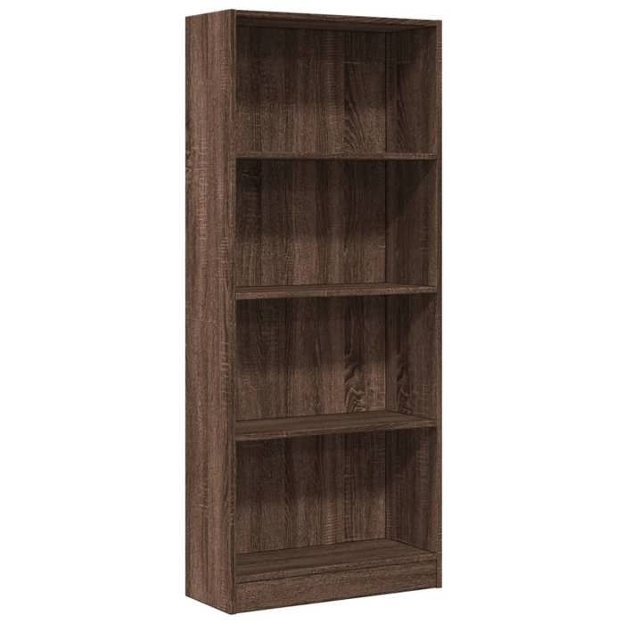 VidaXL Bookcase Brown Oak 60x24x143 Cm Engineered Wood, Bookshelf, Book Holder, Book Support, Cabinet 857818