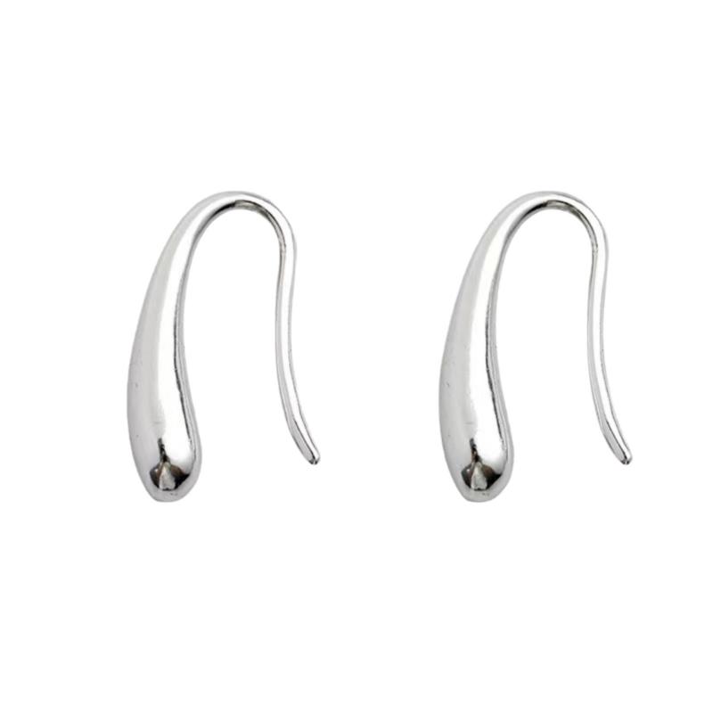 Elegant Teardrop Earrings For Women Smooth Glossy Surfaces Everyday Wear Lightweight Alloy Jewelry Accessories
