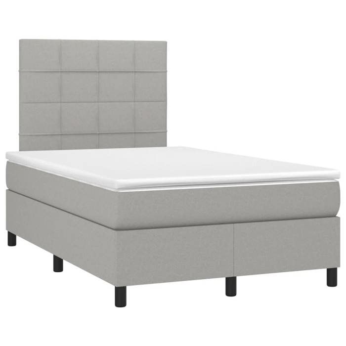 VidaXL Slatted Bed Base with Mattress and LEDs, Upholstered Bed, Double Bed, Adult Bed for Interior Bedroom, 3134861
