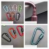 Safety Multicolor Aluminium Climbing Button Alloy Carabiner Camping Hiking Hook Buckle Keychain