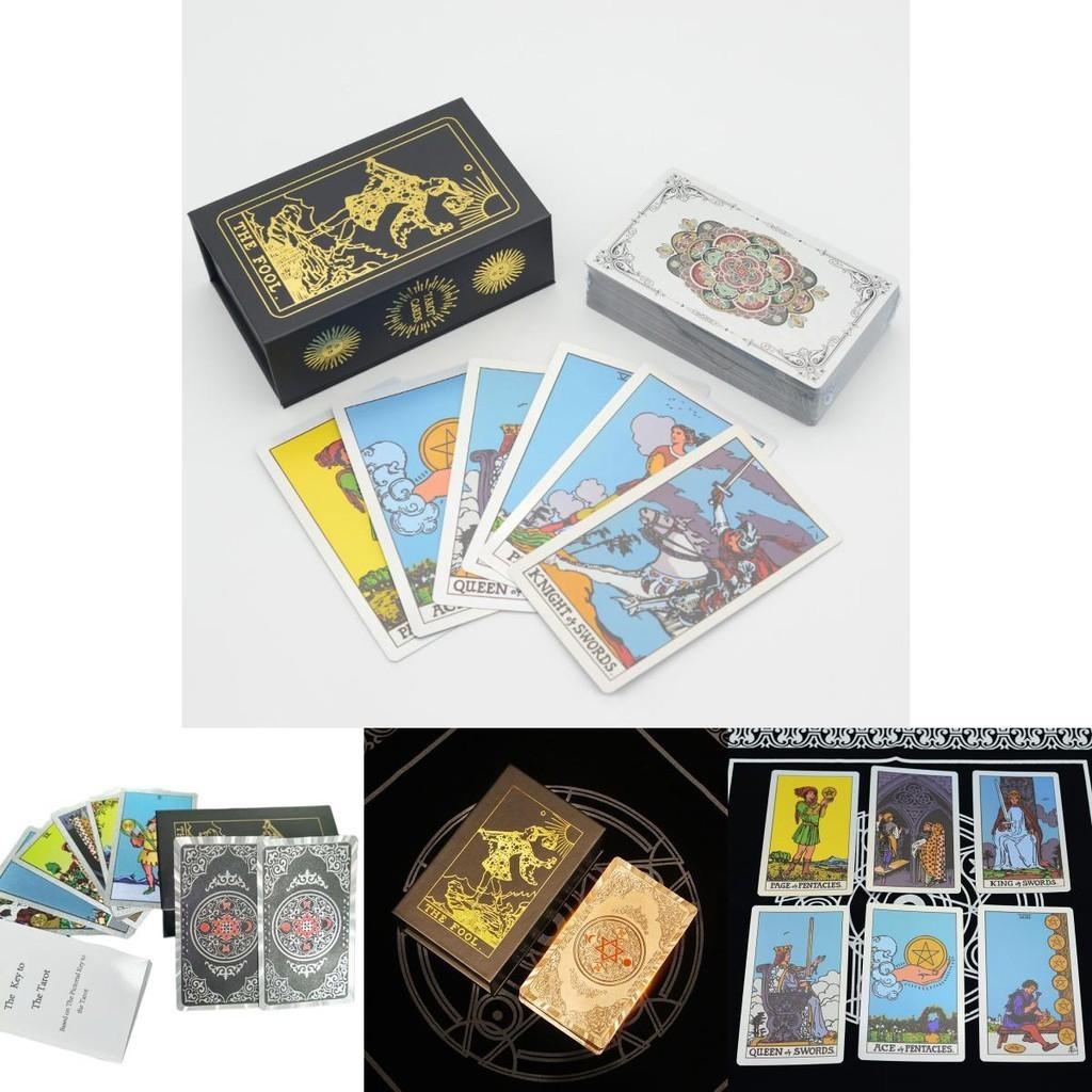 New Arrival Tarot Cards With Gold Foil Waterproof Plastic Pvc Playing Cards For Tabletop Games