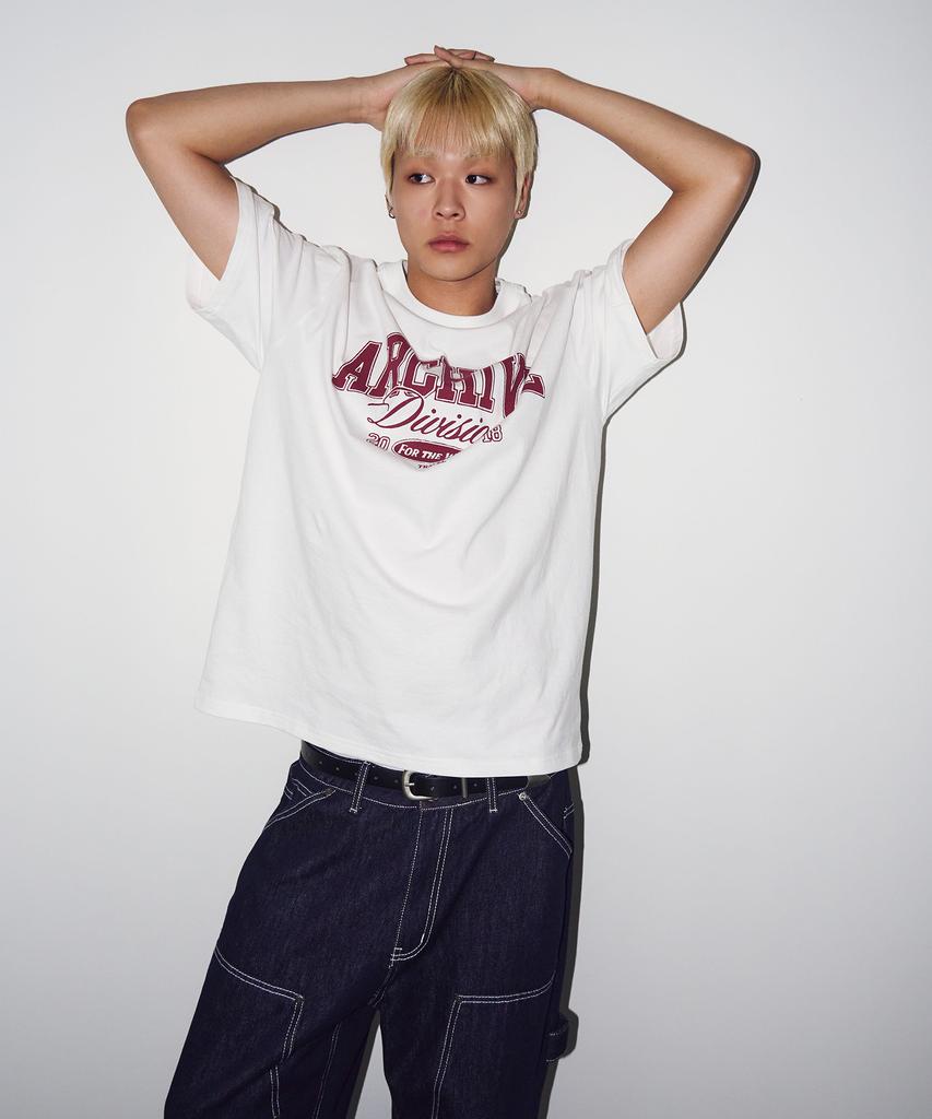 TRAVEL Archive Pigment Short Sleeve T-Shirt Cream