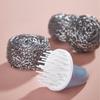 Cleaning Ball Brush Pot with Handle for Washing , Blue, 12cmx6cm