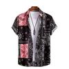 Herren Hawaiihemd Umlegekragen Herren Freizeit bedrucktes POLO-Shirt