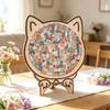 Cat-Shaped Morandi Wooden Educational Puzzle