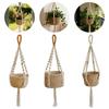 With Handmade Tassels Macrame Plant Hanger Net Wall Hanging Plant Pot Holder Flower Pots  Indoor