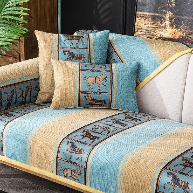 

Новая подушка для дивана из синели в китайском стиле, нескользящая классическая универсальная на все времена, чехлы на диваны для гостиной, чехлы на кресла 70x70cm 1pcs