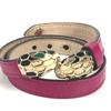 Double Bangle Serpenti Forever Logo Bracelet Leather Pink Based/Gold