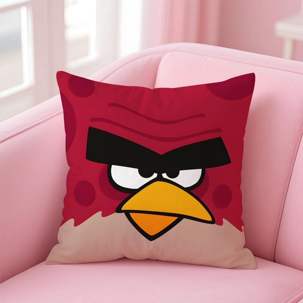 

popular game A-AngryS B-BirdsS Cushion Cover Comfortable Reversible Pillow Cover Ideal for Car Sofa Bedroom & Beyond 12x12Inch