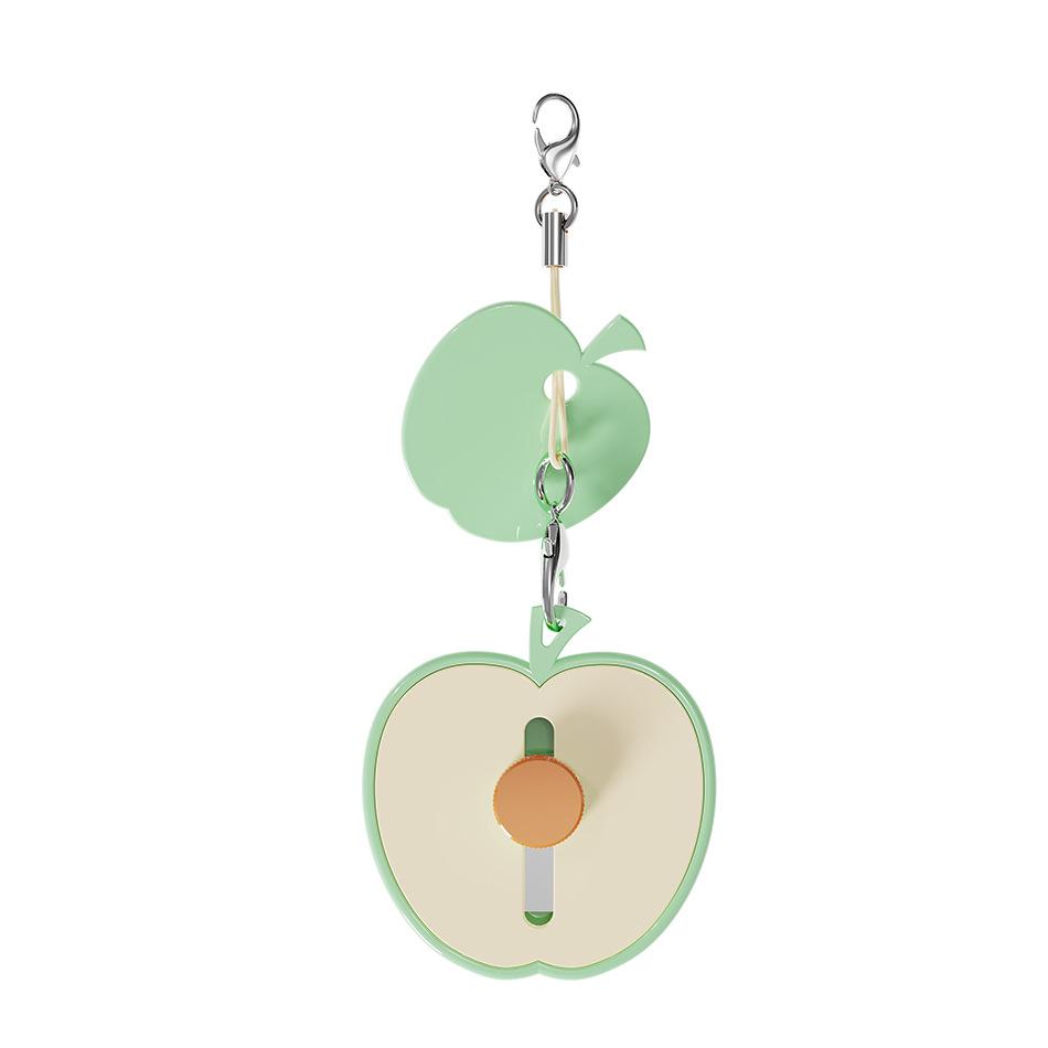 1 buc mini curățător portabil cu lamă retractabilă din oțel inoxidabil cu design drăguț cu măr pentru camping, exterior sau bucătărie