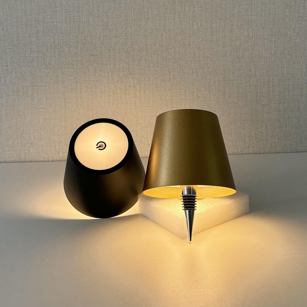 Wireless LED Wine Bottle Light Rechargeable Vases Table Lamp Touch Switch Night Light for Cafe Bar Club el Restaurant Decor