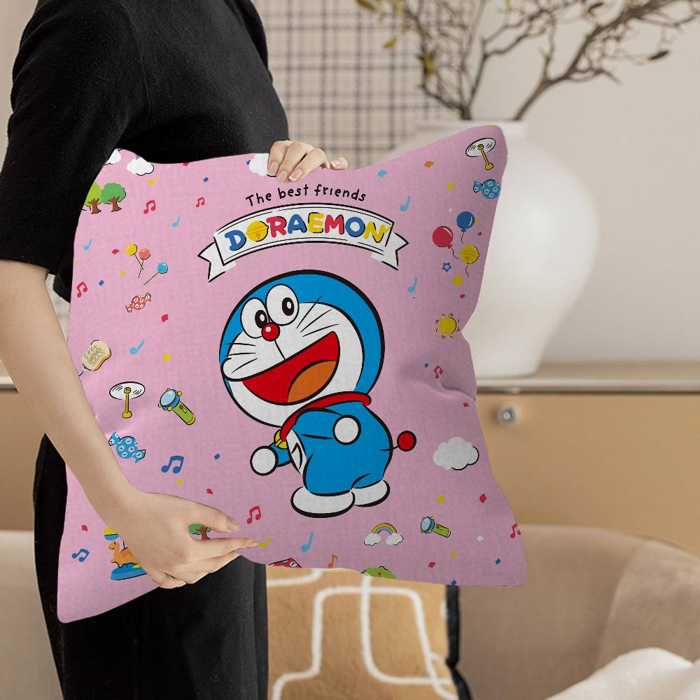 Funny D-Doraemon Cartoon Cushion Cover Polyester Sofa Cushions Decorative Throw Pillows Home Decoration Pillowcover