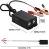 Car Motorcycle USB Hub Charging Station For Phone DC Converter With Battery Clip 4 USB Ports Power Adapter Charger 12V 24V E3V2